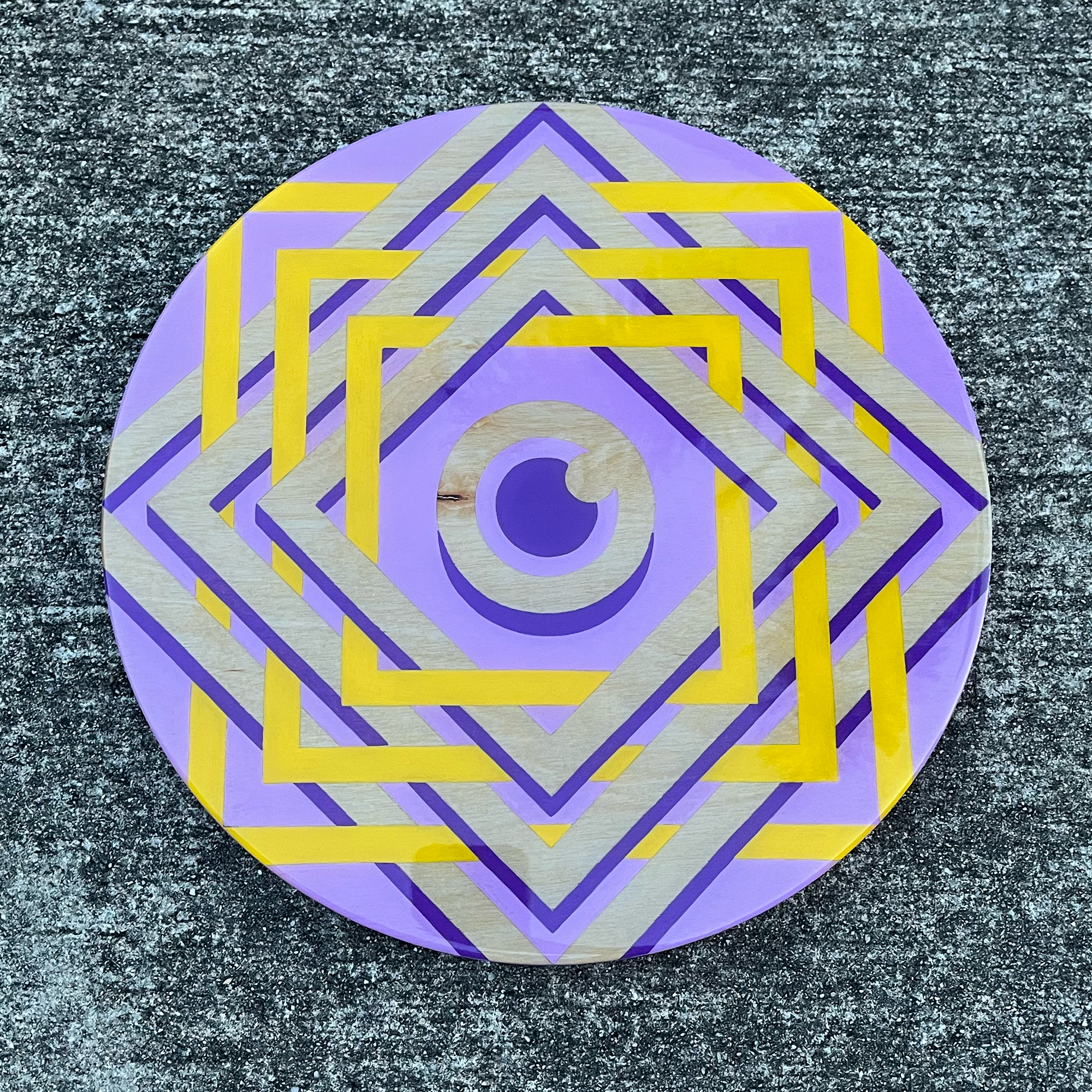 Square Circles - Purple & Yellow