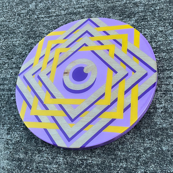 Square Circles - Purple & Yellow